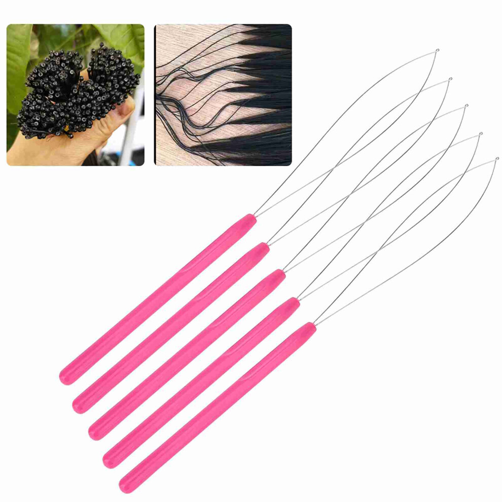Unisex Micro Bead Hair Extension Loop Needle 5 Pack