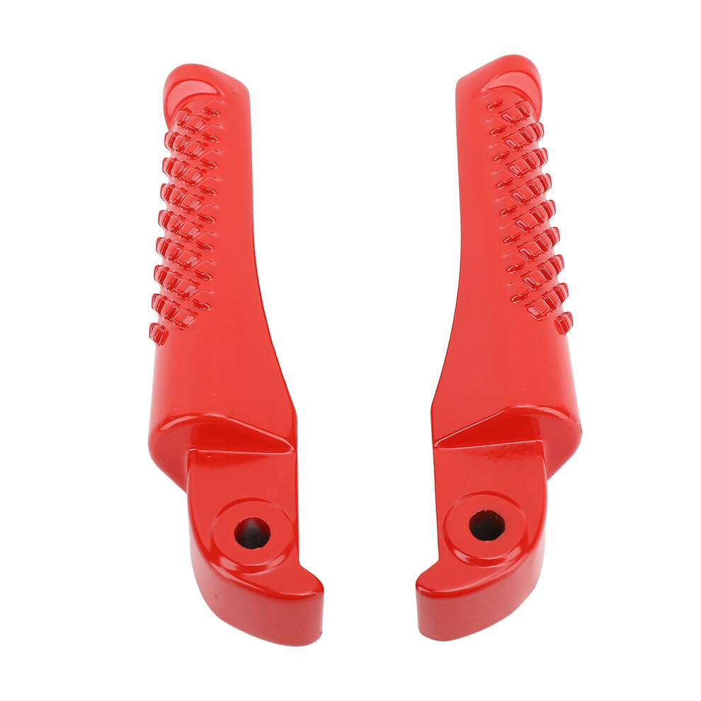 1 Pair Foot Pegs Bracket Kit Aluminium Red 7340572357397