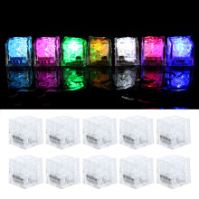 10Pcs Colorful LED Ice Cubes, 2.2cm, Glowing Party Lights