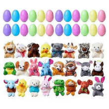 (24pcs) w Colorful Plush Animal Toys-filled Easter Egg Baskets 12/24/36 Count Perfect Party Favors and Kids Gift for Easter Celebrations