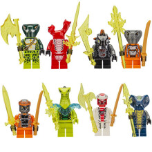 (A)Serpentine Ninja Phantom Particle Building Blocks Set Mini Figure Toy for Boys Kids Birthday Gift