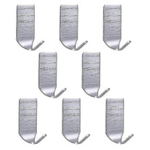 Stainless Steel Hooks Strong Adhesive Waterproof 8-Pack