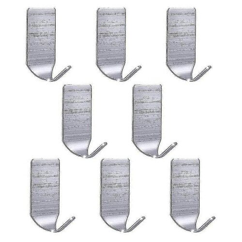 Stainless Steel Hooks Strong Adhesive Waterproof 8-Pack