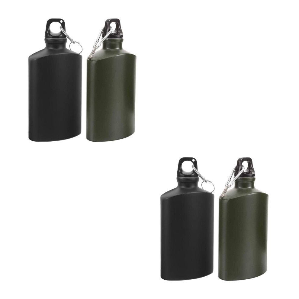 Photos - Food Container 4Pcs Assorted Color Metal Water Bottles with Hook for Outdoor Travel