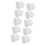 10 Pcs Silicone Sound Amplifier Tips 8mm Anti-Static Closed Dome 1