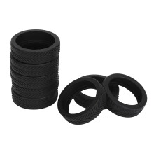 8Pcs Silicone Luggage Wheel Covers Carry On Suitcase Caster Noise Black