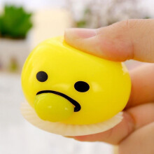 Vomiting Egg Anti Stress Toy Yolk Vomit Squeezed Slime Creative Prank Gifts Fun Stress Relief Vent Balls Healthy Squeeze