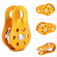 Single Swivel Rope Pulley Climbing Gear Aluminium Magnesium Alloy Heavy Duty