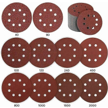 Sanding Disc 125mm - 80 Pieces, Sandpaper for Orbital Sander with Holes, Grits P40/P80/P100/P120/P240/P400, P800/P1000/P1500/P2000