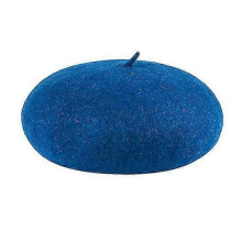 (Blue)Solid Warm Wool Hats Men Women Beret Beanie Military Army Hat Unisex Cap Gifts