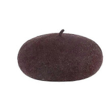 (Brown)Solid Warm Wool Hats Men Women Beret Beanie Military Army Hat Unisex Cap Gifts