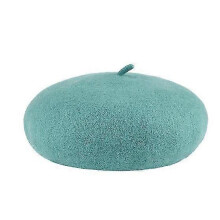(Light Blue)Solid Warm Wool Hats Men Women Beret Beanie Military Army Hat Unisex Cap Gifts