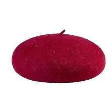 (Red)Solid Warm Wool Hats Men Women Beret Beanie Military Army Hat Unisex Cap Gifts