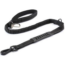 (Black)Smart Multifunctional Dog Leash Robust, Adjustable and Durable Nylon