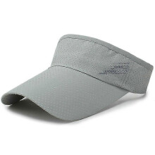 (Light grey)Visor Sun Hat Golf Tennis Beach Men Cap Adjustable Summer Plain Colors Women