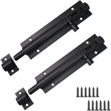Door Latch Parts Bolt Lock, Stainless Steel Latch Bolt Sliding Lock for Front Door Garden Door Window, 5 Inch - RIpj