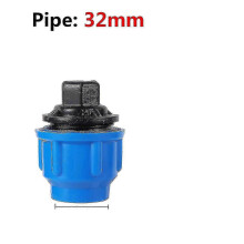 (End cap) 32mm PE Pipe Fittings for Agriculture, Quick Connect Ball Valve and Water Tube Joint