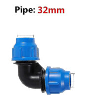 (Elbow) 32mm PE Pipe Fittings for Agriculture, Quick Connect Ball Valve and Water Tube Joint