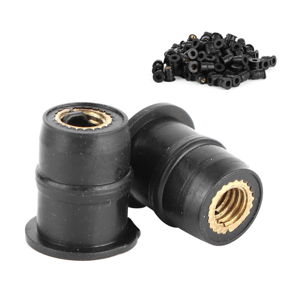 Rubber Nuts M5 5Mm Metric For Motorcycle Fairing Windscreens 100Pcs 7901393367745