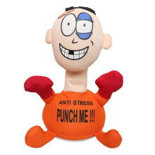 (25cm, Orange) Electric Toys The Beaten Villain Vented His Screams Doll Green Short Plush Cartoon 250g PP Cotton Gift For Children