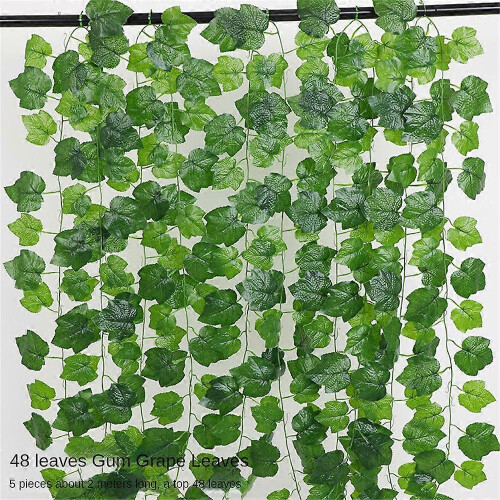 11m Long Artificial Green Ivy Leaf Vine Indoor Outdoor Use