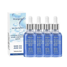 (4PCS) #1-5x 30ml 10% GHK-CU 5% AHK-CU Copper Peptide Serum  Powerful Hair Growth Treatment, Reduces Thinning & Thickens Hair