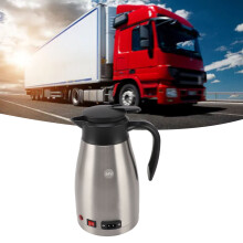 1300ml Stainless Steel Electric Kettle for Trucks, 24V, 200W