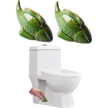 Ceramic Fish Toilet Floor Bolt Caps, 2 Pcs Toilet Bolt Caps Cute Fish Bathroom Decor, Fun Sea Themed