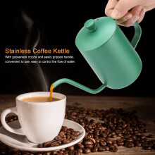 Gooseneck Spout Kettle 600ml Green Stainless Steel