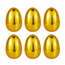 (Gold B) Golden Eggs Plastic Easter Eggs Fillable Surprise Empty Eggs For Easter Eggs Game Eggs Toddler Toy Basket Stuffers Toys Filling Treats