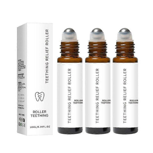 1/2/3PCS Teeth Relief Roller Essential Oil , Teething Roller Natural Pain Relief Roller 10ml