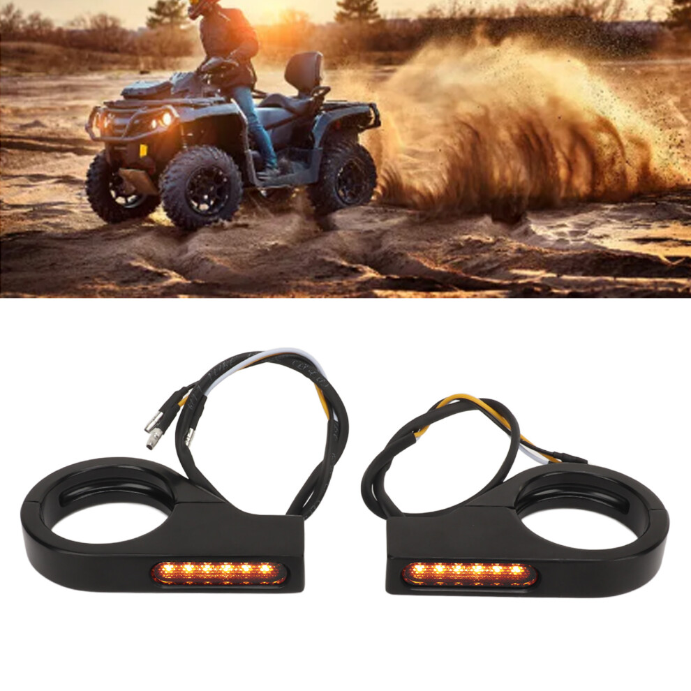 High Brightness Fork Clamp Led Turn Signal Lights 39-41Mm Black 4091393368361