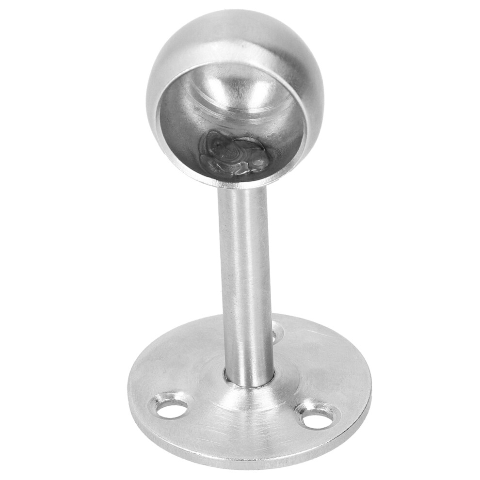 6Pcs Stainless Steel Flanged Curtain Rod Brackets, 7.5X4.1cm 3411393368986