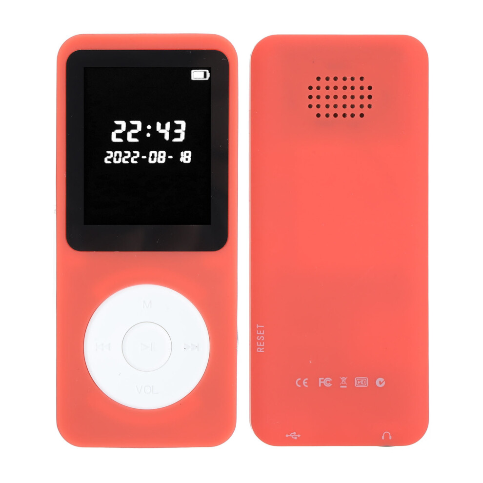 Bluetooth Mp3 Player 1.77" Lcd 128G Max Fm Radio Alarm Red 9361393368810