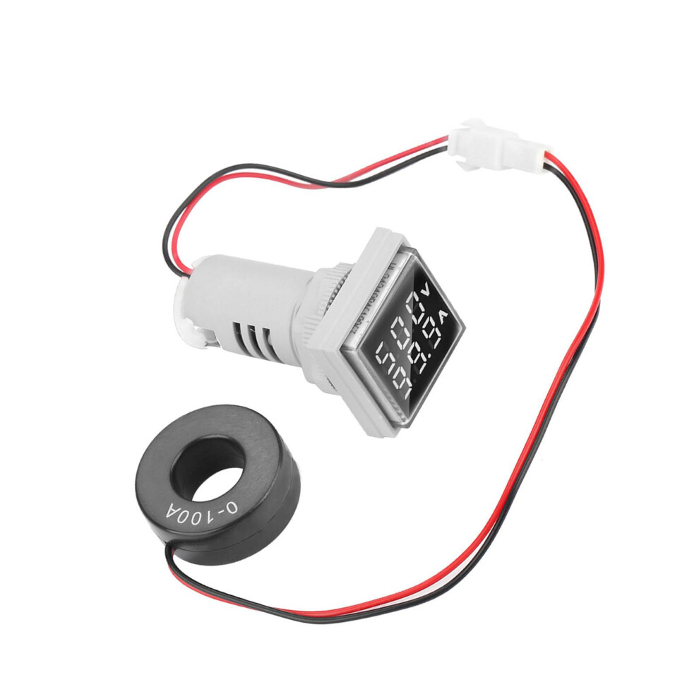 22Mm Led Ac Voltage & Current Meter Display 0-100A White 4031393369395