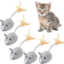 (5pcs) Plush Simulation Mouse Cat Pet Teasing Interactive Toy - Pjun