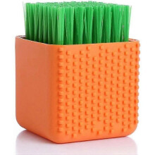 1 Pack Multi-functional Silicone Laundry Brush, Soft Hair Cleaning Brush, Underwear, Clothes And Shoes Cleaning Brush (orange) - Ri