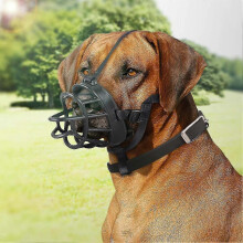(5)Pet Dog Mouth Muzzles Soft Silicone Adjustable Breathable Dogs Anti Bark Bite Chew Muzzle Training