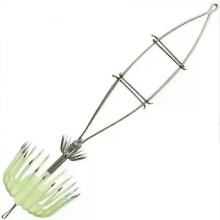 (200g) Stainless Steel Double Layers Umbrella Squid Cuttlefish Octopus Fishing Hooks Jigging Fishhook Wholesale Fishing Accessories New