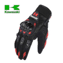 (XL,Red)2025 Kawasaki Motorcycle Gloves Breathable Full Finger Racing Gloves Outdoor Sports Protection Riding Cross Dirt Bike Gloves Motorcycle Gloves