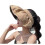 (Khaki)Summer Women Sun Empty Top Big Brim Visor Outdoor Beach Sunscreen Caps 1