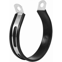 Universal motorcycle exhaust muffler bracket semi-circular muffler exhaust pipe clip fastening support muffler pipe bracket sling (blacksilver) (1pcs)