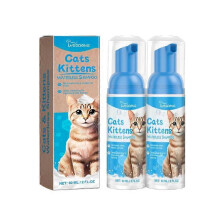 (2PCS) 2026++2026++1-5x Flea Shampoo For Cats No Rinse Quick-Drying Cat Shampoo Licking Safe Dry Shampoo 60ml Gentle Foam Shampoo For Deep Cleansing