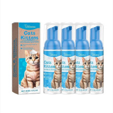 (4PCS) 2026++2026++1-5x Flea Shampoo For Cats No Rinse Quick-Drying Cat Shampoo Licking Safe Dry Shampoo 60ml Gentle Foam Shampoo For Deep Cleansing