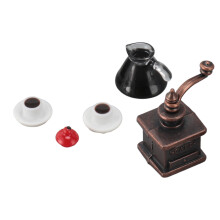 3 Set Dollhouse Miniature Coffee Makers Alloy Plastic Model Toy