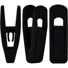Black Velvet Hangers Clips, Non-Slip Velvet Clips for Skirt Hanger Pants Hanger Suit Velvet Hangers, Strong Hangers Clip Fit for Thin Velvet Hangers(B