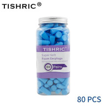 (80 pairs blue) TISHRIC Sleeping Ear Plugs Noise Reduction Earplugs Antinoise Hearing Protection Earplug Soft Multicolour Ear Plugs For Swimming