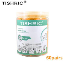 (60 pairs orange) TISHRIC Sleeping Ear Plugs Noise Reduction Earplugs Antinoise Hearing Protection Earplug Soft Multicolour Ear Plugs For Swimming