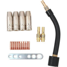 MIG welding nozzles,Connect the mouthpiece kit MIG MAG Welding Torch Wear Parts Set Suitable for 15AK MB15(18pcs)