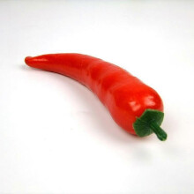 (Red pepper 02) 3Pcs Artificial Fake Faux Vegetables Decor Children Teaching Props